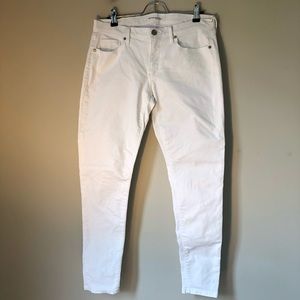 Banana Republic Mid Rise White Skinny Jeans 28P